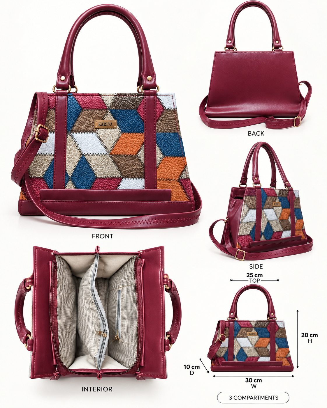 Mireya Patchwork Handbag